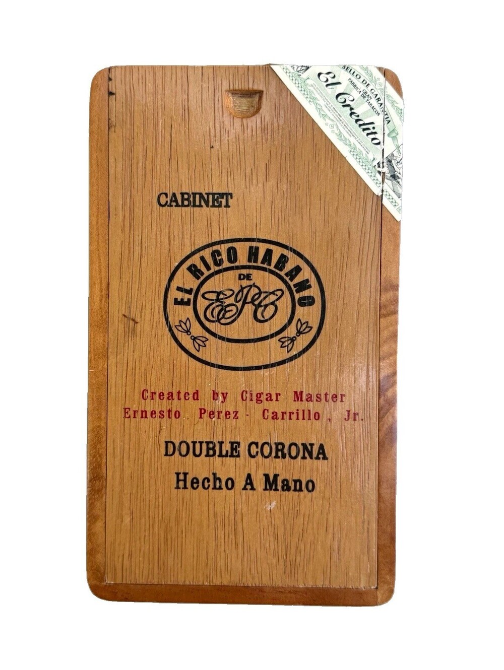 El Rico Habano Double Corona 7x4 Empty Wood Cigar Box Dominican Republic 25 Ct
